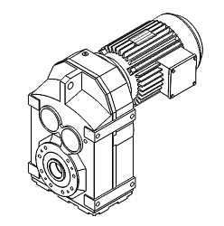 Цилиндрический мотор-редуктор серии MRN 92-93